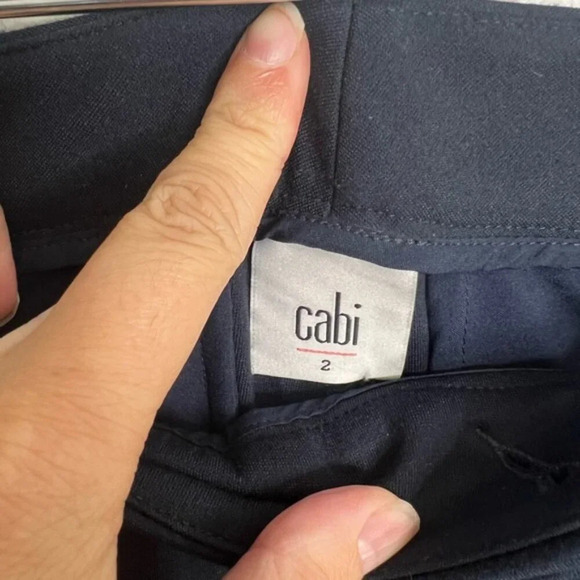 Cabi Keen Kick Flare  Pant #6043 Womens Sz 2 Navy Blue Ponte Knit - Picture 4 of 8